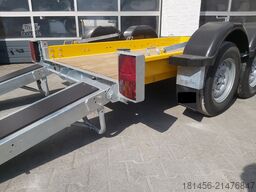 trailershop Baumaschinen Bagger Anhänger mit höhenverstellbarer Deichsel Nutzlast 1850kg