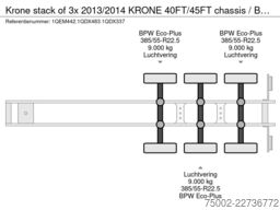 Krone stack of 3x 2013/2014 KRONE 40FT/45FT chassis /...