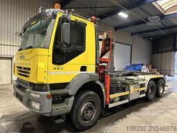 Iveco TRAKKER 350 6x4 HOOKLIFT + CRANE FASSI F120.22 ...