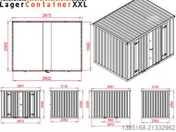 Elipo® Gerätecontainer Materialcontainer 3m x 2m NEU