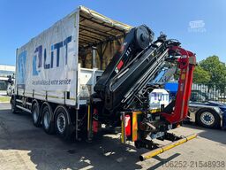 Scania P410 8x4 TRIDEM PRITSCHE PLANE + KRAN HIAB 244 ...