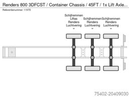 Renders 800 3DFCST / Container Chassis / 45FT / 1x Lift...