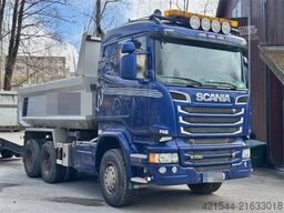 Scania R730 6x4 tipper truck with 2010 Maur triple traile
