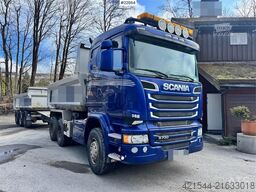 Scania R730 6x4 tipper truck with 2010 Maur triple traile