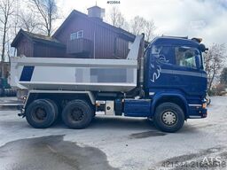Scania R730 6x4 tipper truck with 2010 Maur triple traile