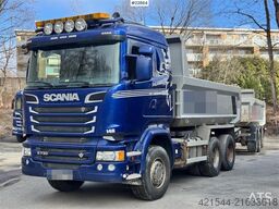 Scania R730 6x4 tipper truck with 2010 Maur triple traile