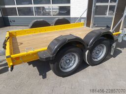 trailershop Baumaschinen Bagger Anhänger mit höhenverstellbarer Deichsel Nutzlast 1850kg