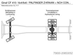 Ginaf CF 410 / 6x4/6x6 / PALFINGER Z-KRAAN + NCH CONT...