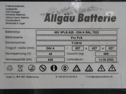 ALLGÄU BATTERIE 48 Volt 5 PzS 625 Ah