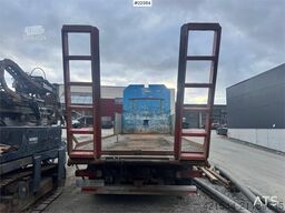 Scania R480 flatbed truck with manual loading ramps