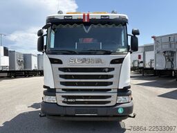 SCANIA G480 6X2 ABROLLER MIT KRAN  ,RETARDER, EURO 5, SCHROTTGREIFER