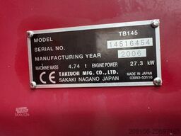 TAKEUCHI TB 145 Powrtilt 3xSchaufeln 4750 kg Top