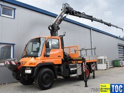UNIMOG U400 4x4 AHK Seilwinde Kran Hiab