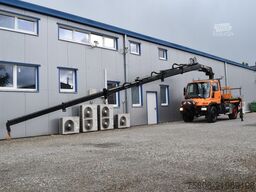 UNIMOG U400 4x4 AHK Seilwinde Kran Hiab