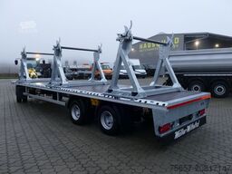 MÜLLER-MITTELTAL 3-achs Plateu Anhänger, mit 3 Kabelböcken