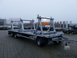 MÜLLER-MITTELTAL 3-achs Plateu Anhänger, mit 3 Kabelböcken