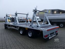 MÜLLER-MITTELTAL 3-achs Plateu Anhänger, mit 3 Kabelböcken