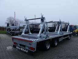 MÜLLER-MITTELTAL 3-achs Plateu Anhänger, mit 3 Kabelböcken