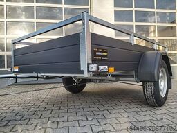 Saris schwarzer Anhänger Aluminium 1300kg gebremst