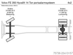 Volvo FE 350 Hyvalift 14 Ton portaalarmsysteem