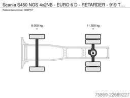 Scania S450 NGS 4x2NB - EURO 6 D - RETARDER - 919 TKM ...