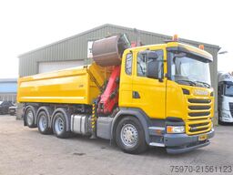 Scania G450 8X4 KIPPER + PALFINGER KRAAN