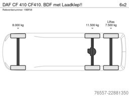 DAF CF 410 CF410. BDF met Laadklep!!