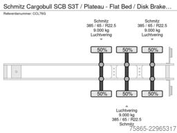 Schmitz Cargobull SCB S3T / Plateau - Flat Bed / Disk Brakes / Sw...