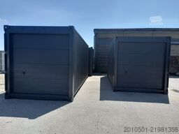 20 Fuß Container mit Sektionaltor Garage Anthrazit / Container mit Rolltor / NEU