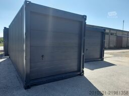 20 Fuß Container mit Sektionaltor Garage Anthrazit / Container mit Rolltor / NEU