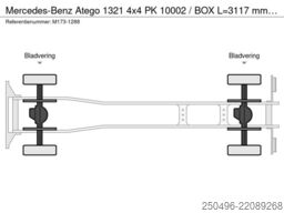Mercedes-Benz Atego 1321 4x4 PK 10002 / BOX L=3117 mm / FULL ...