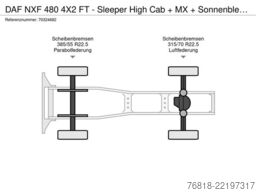 DAF NXF 480 4X2 FT - Sleeper High Cab + MX + Sonnenb