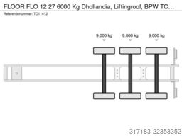 FLOOR FLO 12 27 6000 Kg Dhollandia, Liftingroof, BPW