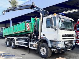 DAF CF 85.410 ATE, Hiab 166, 6x4 Steel spring