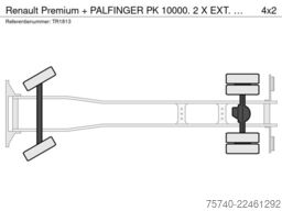 Renault Premium + PALFINGER PK 10000.  2 X EXT.  + REMO...