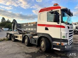 Scania G480 8x2 Hooklift Truck with Crane Hydraulics WATC