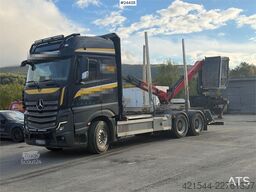 Mercedes-Benz Actros 6x4 timber truck with Epsilon M12L timber c