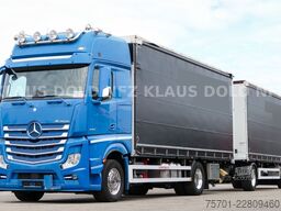 Flatbed truck with tarp MERCEDES-BENZ Actros 1863 Komplettzug Durchladesystem