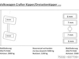VW 50 Crafter 163 PS - 3 Seiten Ahk Tüv