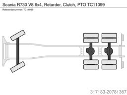 Scania R730 V8 6x4, Retarder, Clutch, PTO