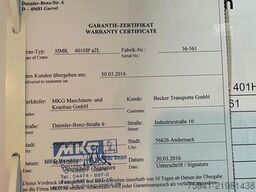 DAF CF 460 CF 460 Met MGK HMK 401HPa2L kraan