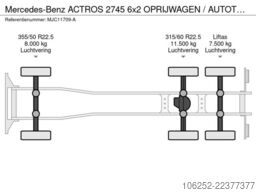 Mercedes-Benz ACTROS 2745 6x2 OPRIJWAGEN / AUTOTRANSPORTER / ...