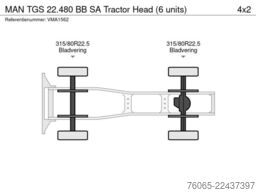 MAN TGS 22.480 BB SA Tractor Head (6 units)