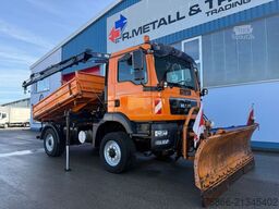MAN 13.240 TGM 4x4 3-Seitenkipper Ladekran Hiab 066