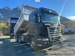 Scania G480 6x4 snow rigged tipper truck w/ two sets of t