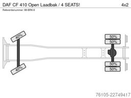 DAF CF 410 Open Laadbak / 4 SEATS!