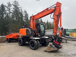Hitachi ZX145W-6 wheeled excavator with GPS, tiltrotator,