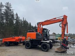 Hitachi ZX145W-6 wheeled excavator with GPS, tiltrotator,