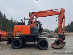 Hitachi ZX145W-6 wheeled excavator with GPS, tiltrotator,