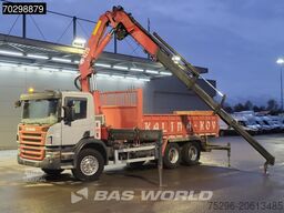 Scania P340 6X4 HMF 4220 K6 Crane Winch Tipper Full St...